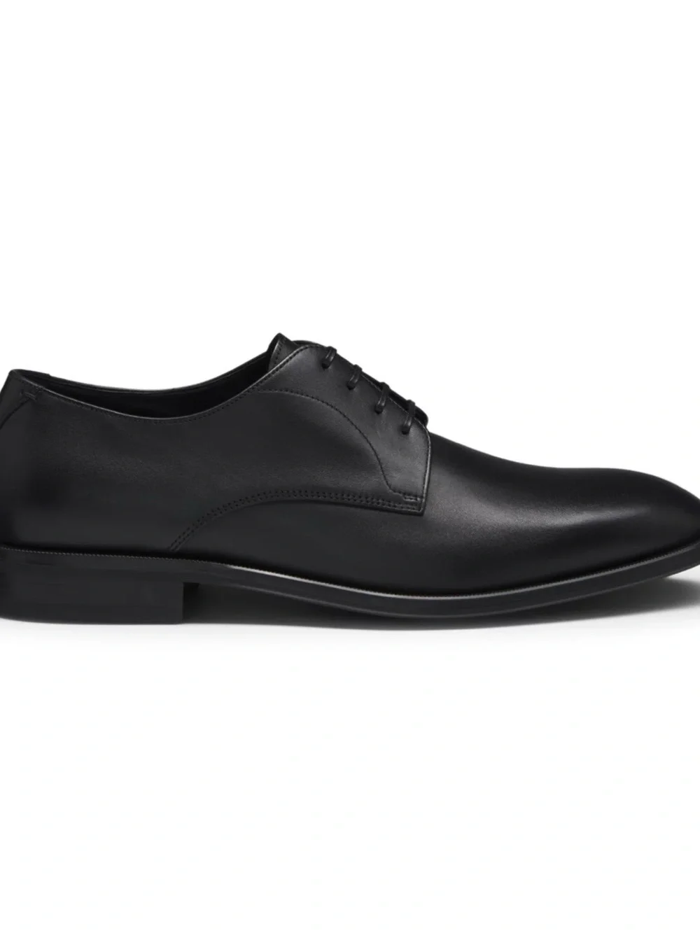 Hugo Boss Black Leather Derby Shoes for Men